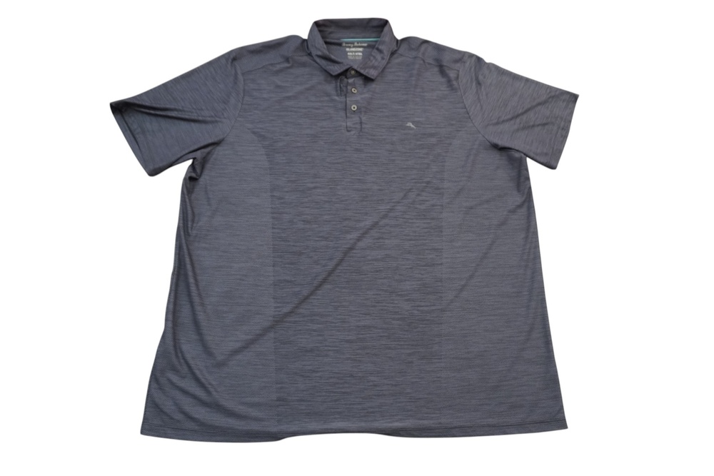 Tommy Bahama Island Zone Polo Shirt Mens 4XLT Gray Big & Tall Performance Knit